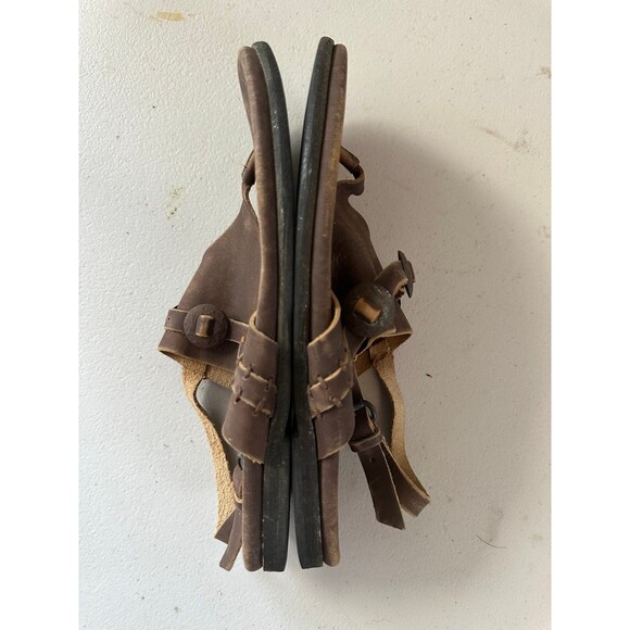 Anthropologie Musse & Cloud Miah Genuine Leather Slingback Thong Sandals 10 - Picture 4 of 5